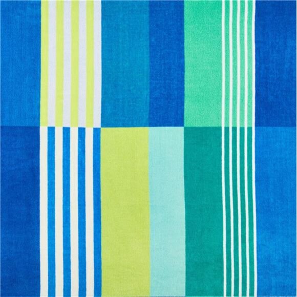 Everyday Cool Multicolor Broken-Stripe Yarn-Dyed Cotton-Blend Beach - Picture 3 of 5